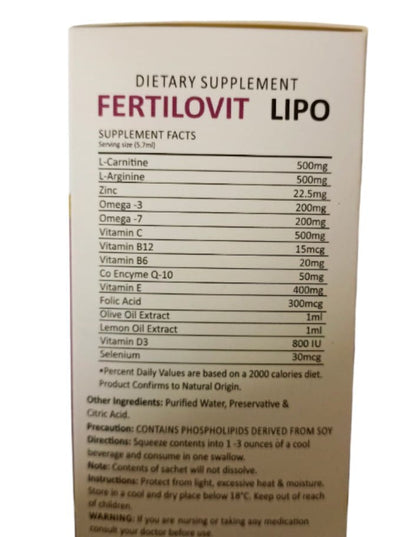 Fertilovit Lipo Sachets for Fertility